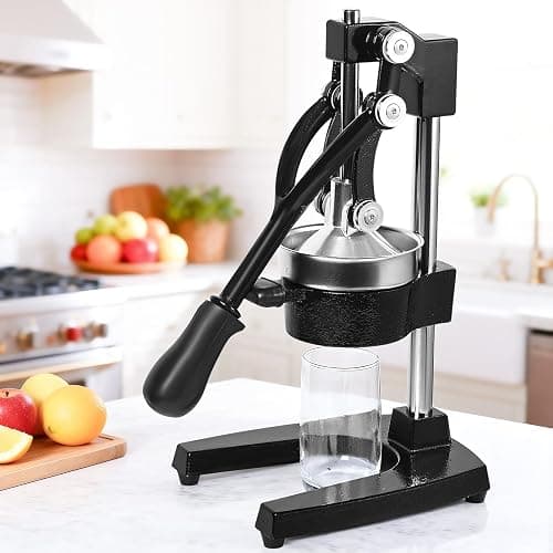 Yigowyigo Manual Juicer Hand Press, Cast Iron Manual Citrus Juice Press, Professional Easy to Clean Citrus Squeezer for Lemons, Oranges, Pomegranates, Grapefruits and Other Fruits (Black) thumbnail 2