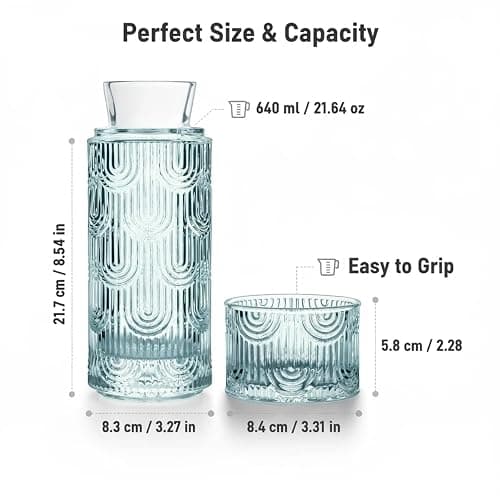 Nightstand glass water carafe thumbnail 2