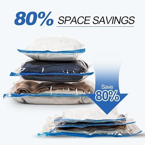 VMstr Vacuum Seal Bags for Clothing Travel, Vacuum Storage Bags with USB Electric Pump, Compression Space Saver for Luggage Suitcase 18 Combo Bags + USB Pump thumbnail 4