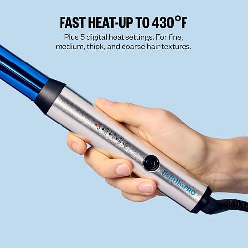 BabylissPRO Nano Titanium Professional Curling Wand For All Hair Types, Reaches 430 Degrees For Long Lasting Curls thumbnail 4