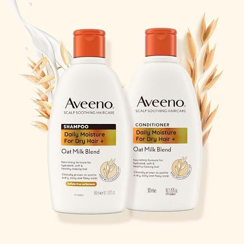 Aveeno Scalp Soothing Haircare Daily Moisture Shampoo, Oat Milk Blend, for Dry Hair, Soothes Dry, Itchy & Flaky Scalp, Clinically Proven, Sulfate Free, 300ml thumbnail 8