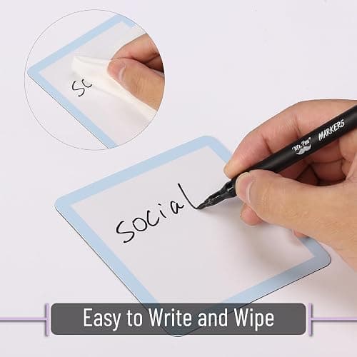 Mr. Pen- Dry Erase Magnets, 4”x4”, 24 Pack, Colorful Dry Erase Magnetic Labels thumbnail 5