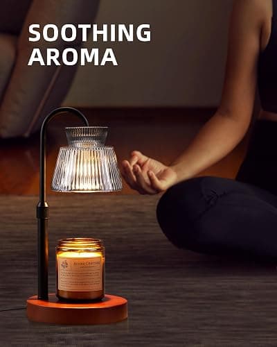 LISUNAR Candle Warmer Lamp with Timer &Dimmable Wax Melt Warmer for Scented Jar Candles, 2 Bulbs,Birthday Gifts for Women House Warming Gifts, Home Decor thumbnail 6