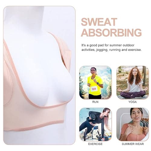 EXCEART Breathable Sweat Guard Underwear Vest - Absorbing Underarm Sweat Vest - Washable and Reusable for Women and Ladies thumbnail 3