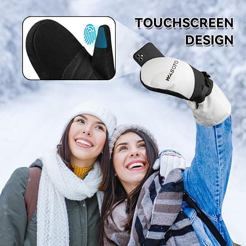 Heated Mittens Gloves for Women Men 7.4V Battery 22.2Wh Electric Rechargeable Waterproof Ski Gloves for Winter Outdoor Work Skiing Snowboarding Hiking Fishing Camping Raynaud thumbnail 6