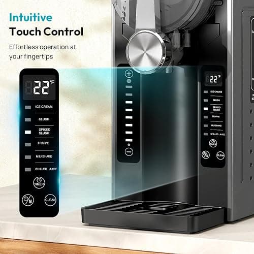 Rellytech Slushie Machine for Home - No Ice Needed Slushy Maker Ice Cream Maker, Professional Frozen Drink Maker, Auto Self-Cleaning, 6 Preset Programs, Frozen Margaritas, Frappés, Milkshake thumbnail 5