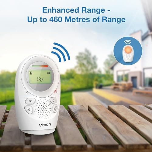 VTech DM1211 Audio Baby Monitor, Long range,Baby monitor with 2-way talk, Noise Level Display, Temperature Sensor, Soothing Sounds, Parent Unit Belt Clip thumbnail 6