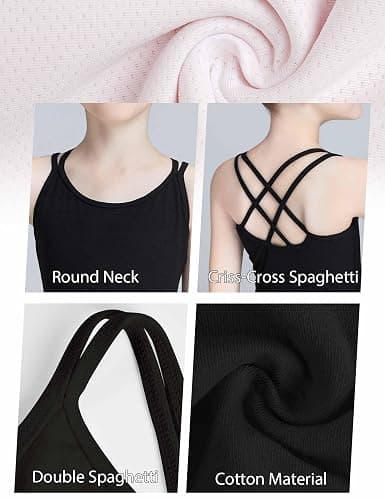 Daydance Toddler Kids Girls Camisole Leotards for Ballet, Double Breast Dance Bodysuit thumbnail 4