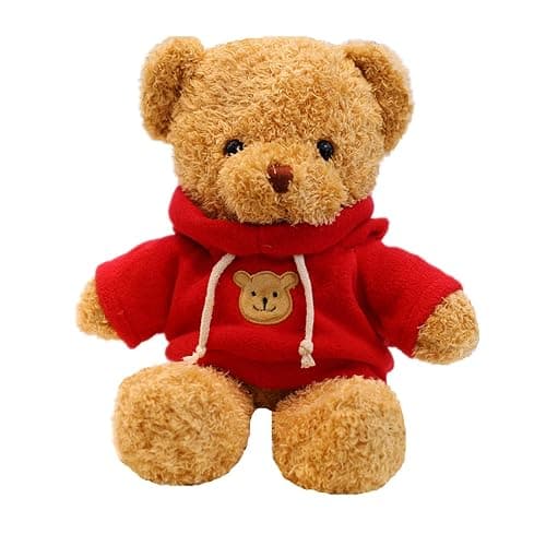 11.8 inches Teddy Bear Stuffed Animals Soft Plush Cute Teddy Bear Doll for Boys Girls (Red) - Image 1