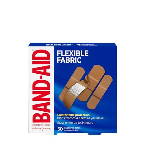 BAND-AIDBrand Flexible Fabric Adhesive Bandages for Minor Wound Care, Assorted Sizes, Family Pack, Cover and Protect Minor Wounds, Memory Weave Fabric, Gentle Removal, 50 Count - Image 1