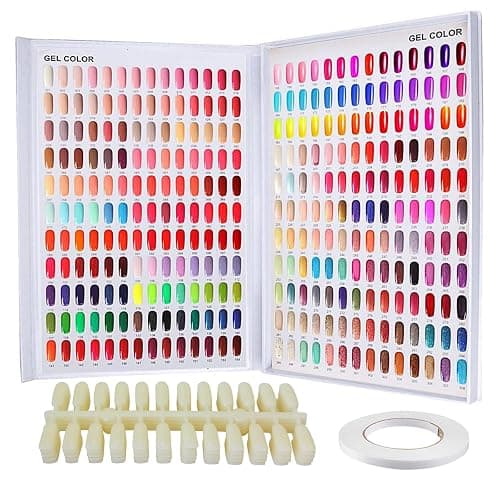 Eyxformula 308 Grids Nail Color Display Book for Swatches, Includes 360 False Tips - Professional Nail Polish Sample Organizer for Salons & DIY Manicure Practice, Muestrario de Uñas - Image 1