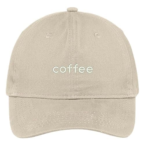 Trendy Apparel Shop Coffee 100% Brushed Cotton Adjustable Baseball Cap - Image 1
