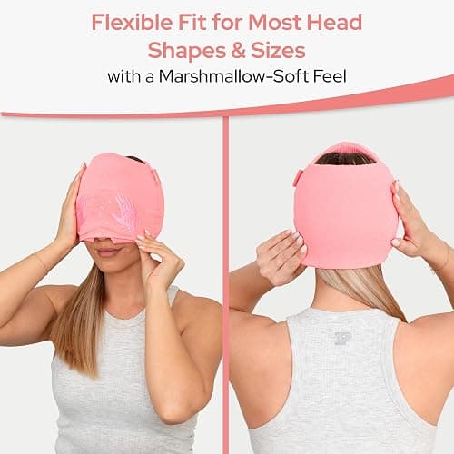 Migraine Relief Cap with Eye Holes - Upgraded 360° Cooling Gel Headache Relief Hat - Ice Mask for Hangover, Stress, Tension - Still Function & Watch TV - Gifts for Women Men - FSA Eligible HSA thumbnail 7