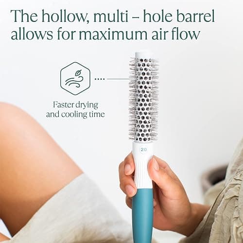 Small Round Brush for Precise Styling and Manageable Blowouts (0.75 inch) - Salon-Quality Tool for Wet or Dry Hair (Not Electrical) thumbnail 6