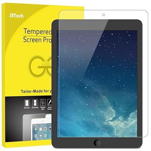 JETech Screen Protector for iPad (9.7-Inch, 2018/2017 Model, 6th/5th Generation), iPad Air 1, iPad Air 2, iPad Pro 9.7-Inch, Tempered Glass Film, 1-Pack - 1-Pack - Image 1
