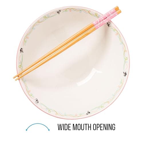Silver Buffalo The Powerpuff Girls Featuring Bubbles, Blossom, and Buttercup Ceramic Ramen Noodle Rice Bowl with Chopsticks, Microwave Safe, 30 Ounces thumbnail 9
