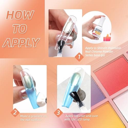 Nail Pigment Powder Palette Set, 16 Colors Ombre Nail Powder Palette French Aura Nails Ombre Nail Brush Nail Long-lasting Manicure Art DIY Accessories (06) thumbnail 3