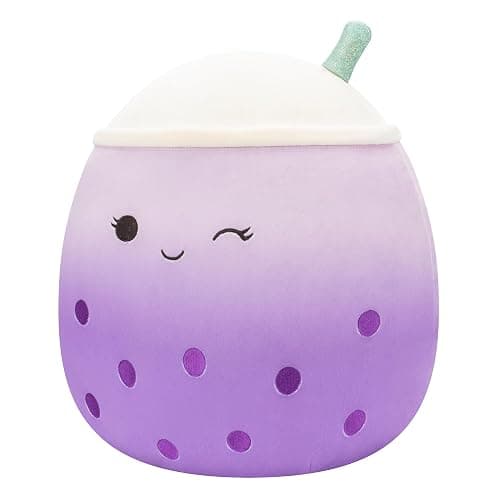 Squishmallows Original 12-Inch Poplina Purple Boba Tea with Blue Straw - Official Jazwares Plush thumbnail 4