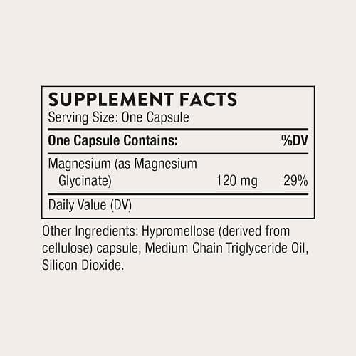 THORNE Magnesium Glycinate, Chelated Magnesium Supplement, 90 Capsules | Supports Restful Sleep, Muscle Relaxation, Stress Management, Heart Health & Metabolism*, NSF Contents Certified thumbnail 5