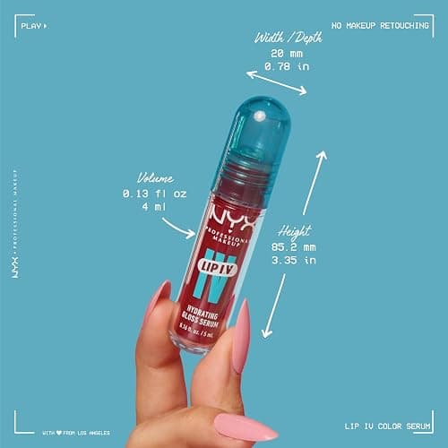 NYX PROFESSIONAL MAKEUP Lip IV Hydrating Glossy Lip Stain with 12HR Hydration - Blush Rush (Pink) thumbnail 8