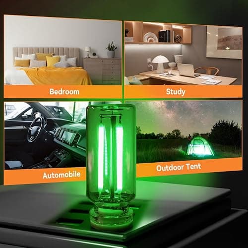 8Pcs USB LED Car Interior Atmosphere Light, Mini Retro Car Lamps USB Plug-in Glass Bottle Night LED Light thumbnail 9
