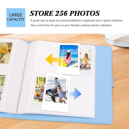 256 Pockets Photo Album for Kodak Mini Shot,Kodak Mini Shot 2 Retro Instant Camera,2x3 Photo Paper-(2.1"x3.4") (Blue) thumbnail 2