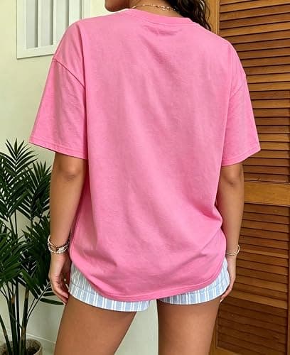 Women Summer Oversized Graphic Tee Shirts Cute Ocean Seashell Aesthetic Short Sleeve Baggy Tee Teen Girls Loose Top thumbnail 3