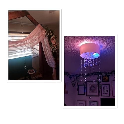 Bolo.ban Crystal Beaded String Clear Glass Beads Garland Strands Hanging Wedding Arch Decor Curtain Chandelier Christmas Tree Ornaments Door String Beaded Drapes Decoration Accessories(3.3 Feet 5pcs) thumbnail 6