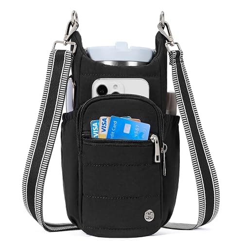 Telena Water Bottle Holder with Strap RFID Crossbody Bags for Women for Walking, Hiking, Cycling - Image 1