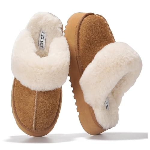 Project Cloud Leather Fur Slippers - Image 1