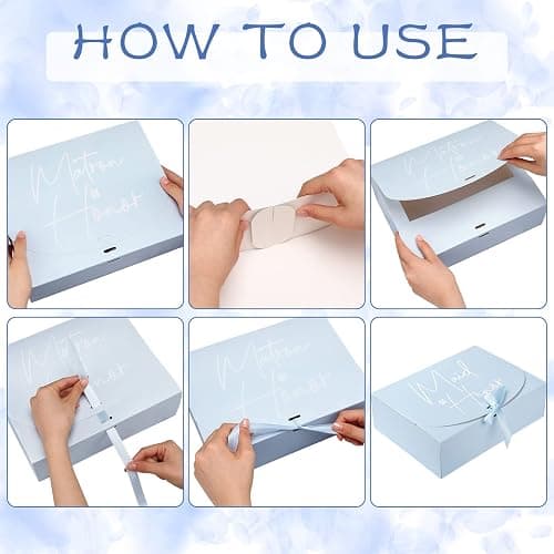 Marspark 8 Pack Blue Bridesmaid Proposal Gift Boxes with Ribbon 7.87 x 10.6 Inch Will You Be My Maid of Honor Bridesmaid Boxes for Wedding Bridal Shower Packaging Supplies Birthday Party Favors thumbnail 3
