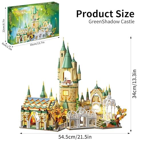 HJPLPXH Magic Medieval Castle Architecture Building Block Sets, Creative Ideals Gifts for Boys Girls Adults (1555PCS) thumbnail 3