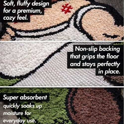 Cartoon Rug for Bedroom - Peter Griffin Rug - Cool Rugs for Men - Character Hypebeast 3D Funny Carpet for Living Room - Tufted Rug 32 * 20 Inches (80cm) - Graphic Rugs for Home Decor Area Rug thumbnail 6