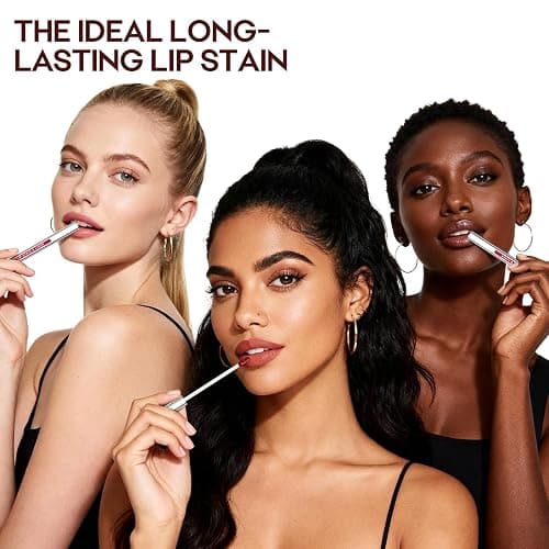 JUNECODE 3Pcs Lip Stain Peel Off Set, Peel Off lip Liner Stain Long Lasting Waterproof, Matte Lip Tattoo Tint Transfer Proof, Highly Pigmented Color Lip Makeup(#01+02+03) thumbnail 4