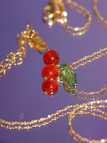 OJERRY Kawaii Cute Dainty Gold Plated Fruit Food Pendant Necklaces, Simple Jewelry Accessories Gifts for Women Girls thumbnail 7