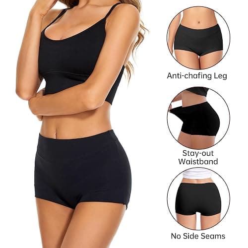 Migbean Boy Shorts Underwear for Women - Boxers for Women, Women's Cotton Underwear Boyshorts thumbnail 2