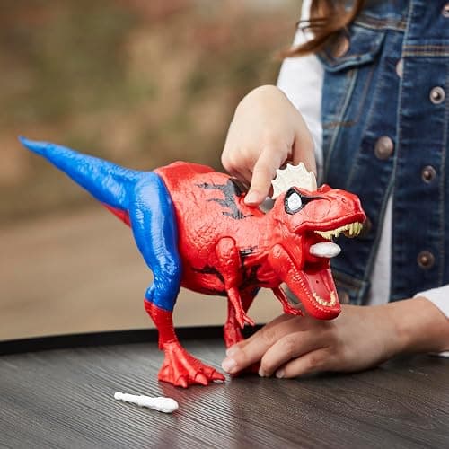 Spider-Man Marvel Web Chompin' Spider-Rex 16-Inch Action Figure with Sounds and Dino Blast Action, Superhero Toys for Kids Ages 4 and Up thumbnail 4