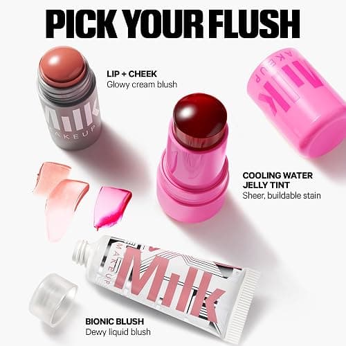 Milk Makeup Cooling Water Jelly Tint – Long-Lasting Sheer Lip + Cheek Stain with Firming Vegan Collagen + Hydrating Aloe – Transfer Proof, Buildable Lip Tint + Blush thumbnail 7