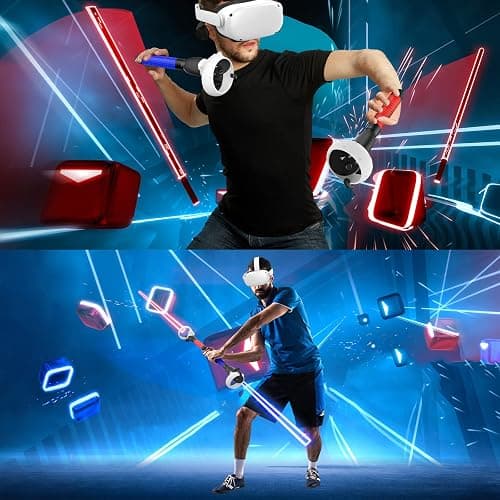 HUIUKE VR Game Handle Accessories for Quest 2 Controllers, Handles Extension Grips for Playing Beat Saber Gorilla Tag Games, VR Golf Club Attachment Compatible with Playing Golf+ First Person Tennis thumbnail 4