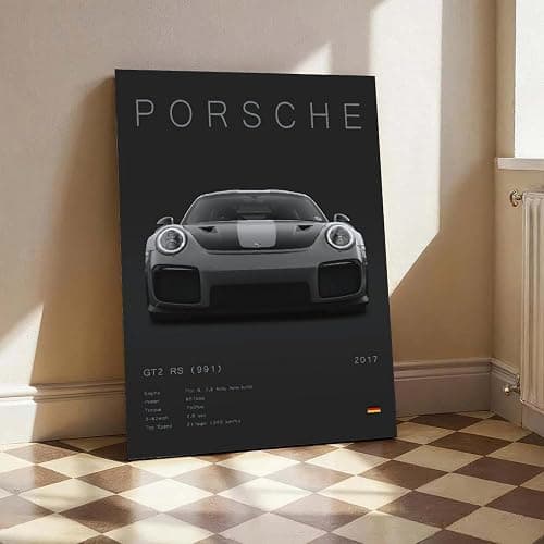 Super Car Poster for Boys Room,Racing Car Canvas Wall Art for Home Decor,Man Cave,Office Dorm Decoration Perfect for Birthday Party Gifts 3 thumbnail 7