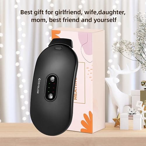 Portable Cordless Heating Pad Cramps:COSYGLOW 6 Heat Levels 6 Massage Modes, 3S Fast Heating,Period Menstrual Electric Heating Pad for Back Pain Relief,Christmas Gifts for Women and Girls(Black) thumbnail 7