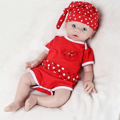 IVITA 20 inch Reborn Silicone Baby Dolls Girl Lifelike Real Newborn Real Life Babies for Kids Ages 3+ Best Birthday Present Stress-Relief Toy - Image 1