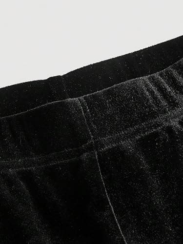GORGLITTER Women's Lace Gothic Pants Y2K Fall Velvet Goth Bell Bottom Festival Halloween Renaissance Rave Flare Pants thumbnail 4