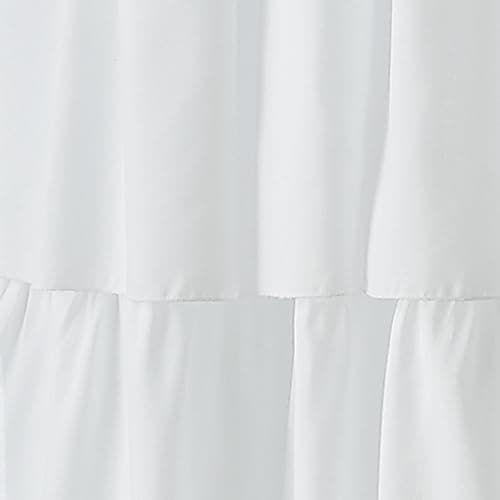 Curtainworks Flounced Curtain Panel, 84-inch, White,1Q82460GWT thumbnail 5