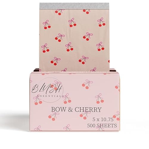 Bow&Cherry Design Hair Foils - Salon Foils for Coloring - Aluminum Foil Sheets for Hair - 5"x10.75" - 500 Sheets - Professional Hair Foils for Highlighting and Salon Use - Image 1