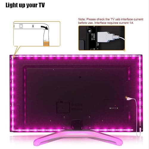 Tv Led Backlight, Maylit 8.2ft Led Strip Lights for 40-60in Tv, USB Powered Tv Lights kit with Remote, RGB Bias Lighting for Room Decor thumbnail 3