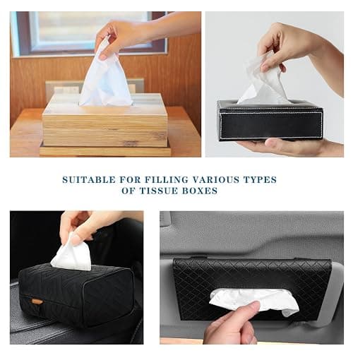 Car Tissue Refills, 18 Packs Car Tissues Auto Visor Tissue Refills for Visor, Napkins Holder Refill, Auto Travel Tissues, Soft and Smooth (18 Pieces) thumbnail 3
