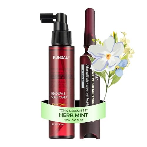 KUNDAL Hair Loss Serum & Caffeine Scalp Tonic - Image 1
