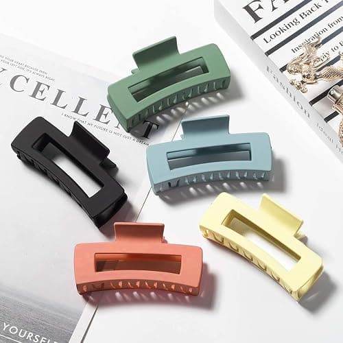 5 Pcs Hair Claw Clips-Nonslip Large Claw Clip Strong Hold Hair Clips Suitable for Women Fashion Hair Styling Accessories thumbnail 2