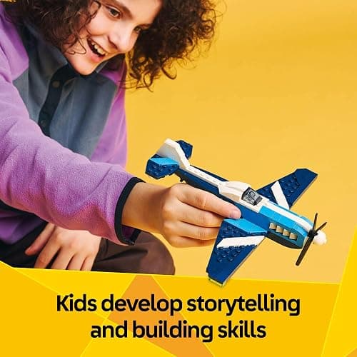 LEGO Creator 3 in 1 Aircraft Race Plane Toy - Building Toy with 3 Building Options, Airplane, Fighter Jet, or Helicopter - Gift Idea for Kids, Boys and Girls, Ages 7+ - 31160 thumbnail 5